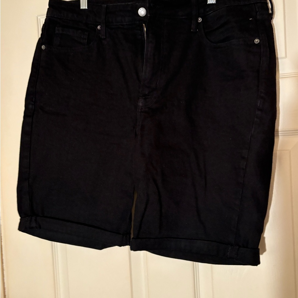 Women's Black Denim Shorts